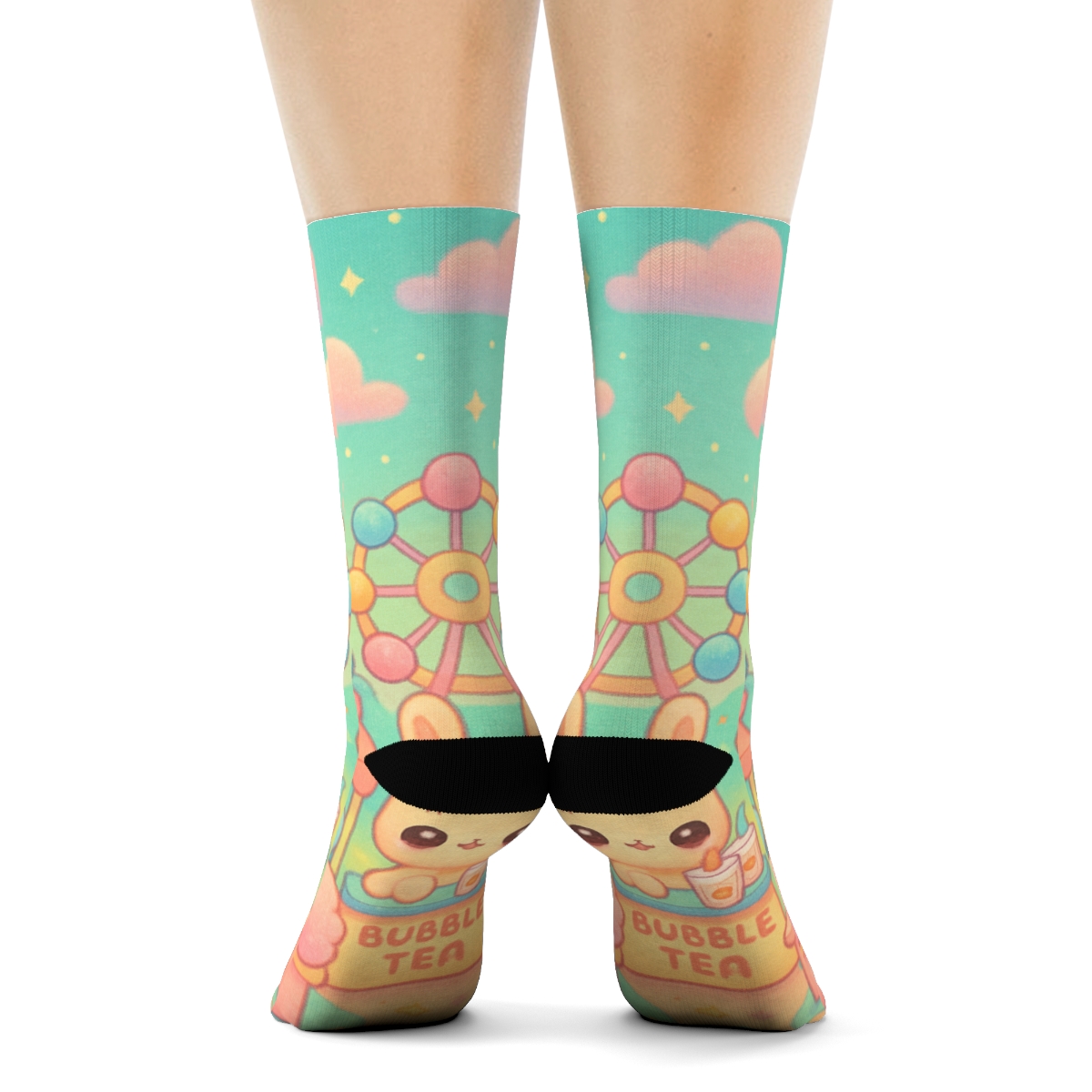 Cotton Candy Critter Carnival comfortable cotton socks