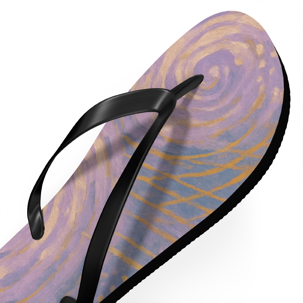 Petal Spiral Matrix colorful rubber flip flops