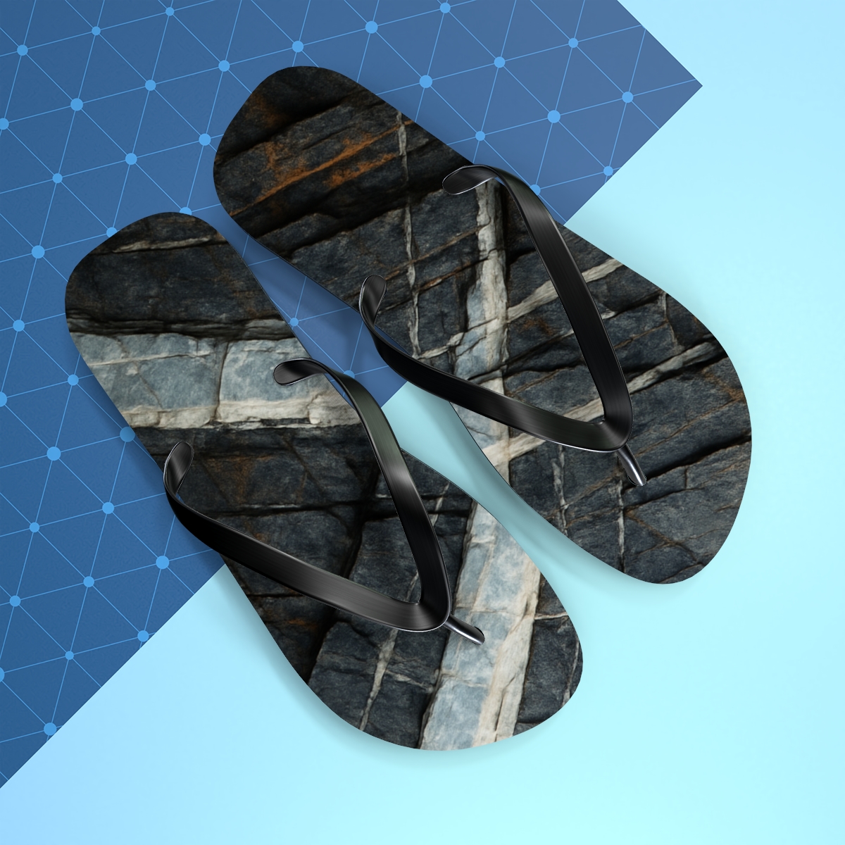 Quartz Vein Cascade comfortable casual flip flops