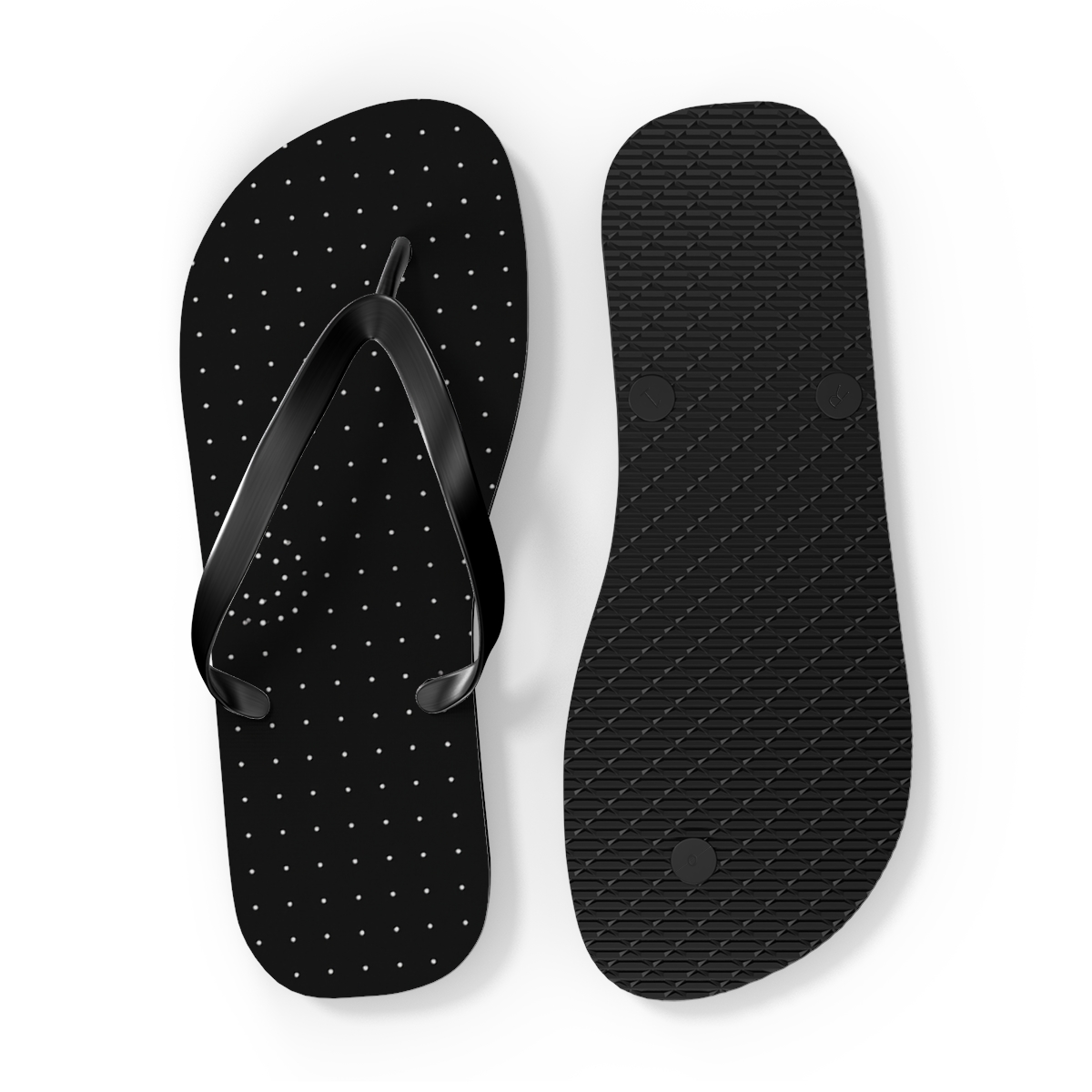 Microcrater Dotfall Grid unique graphic flip flops