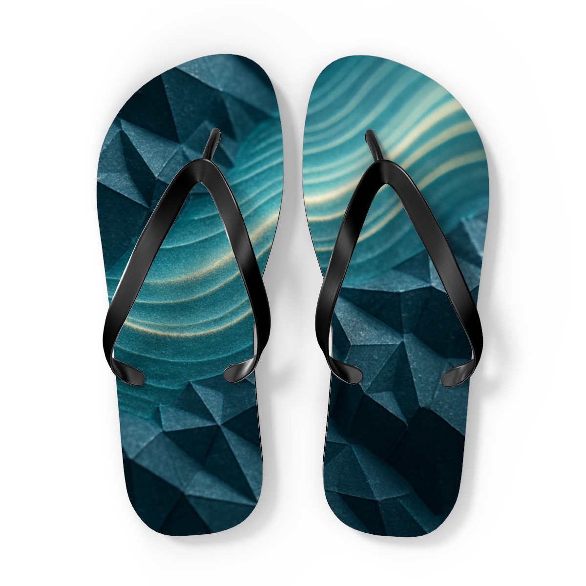 Mineral Facet Wavefront colorful rubber flip flops