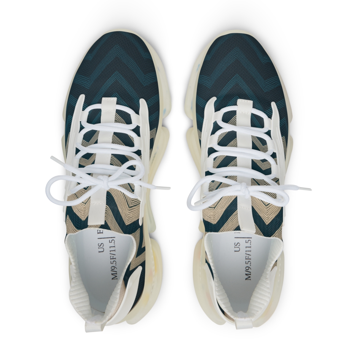 Moire Chevron Lattice designer branded sneakers