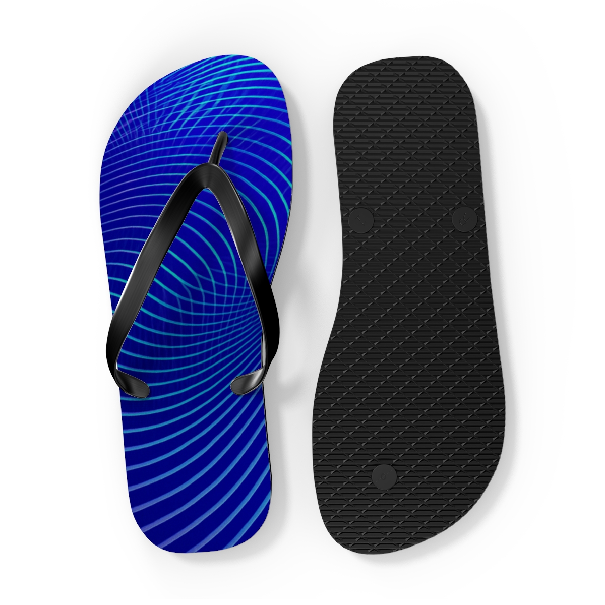Moire Orbit Interference Weave custom flip flops