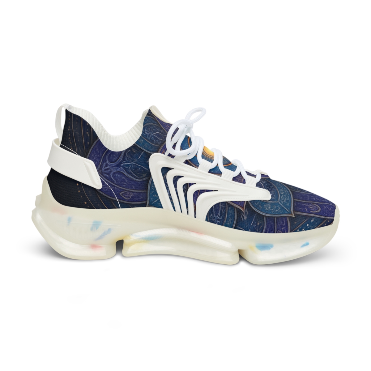 Prismatic Orbital Filigree personalized athletic sneakers