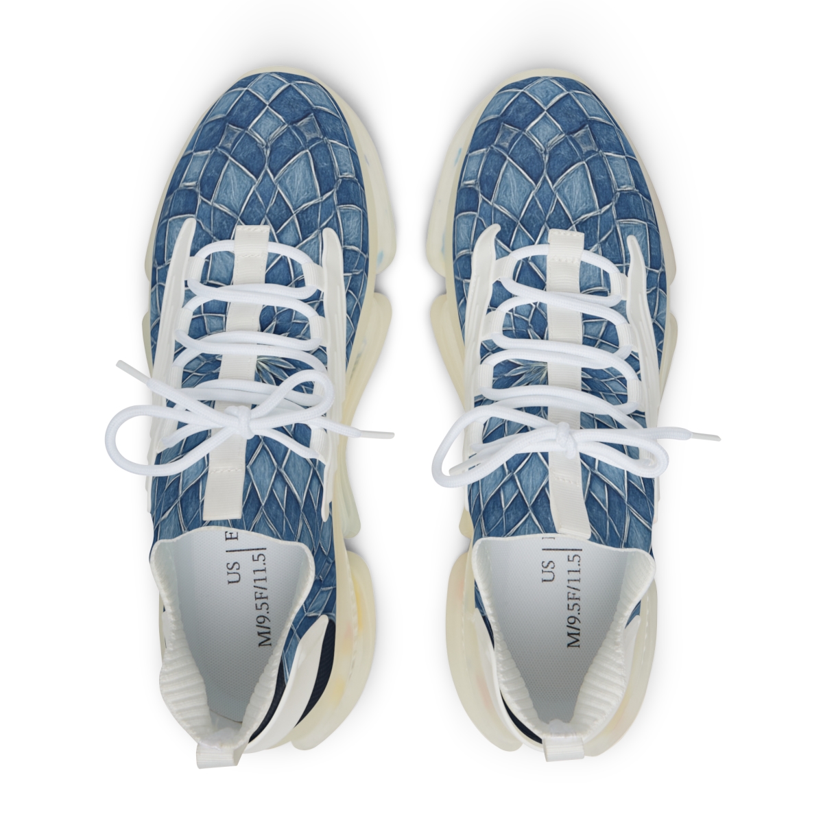 Crystal Lattice Bloom unique printed sneakers