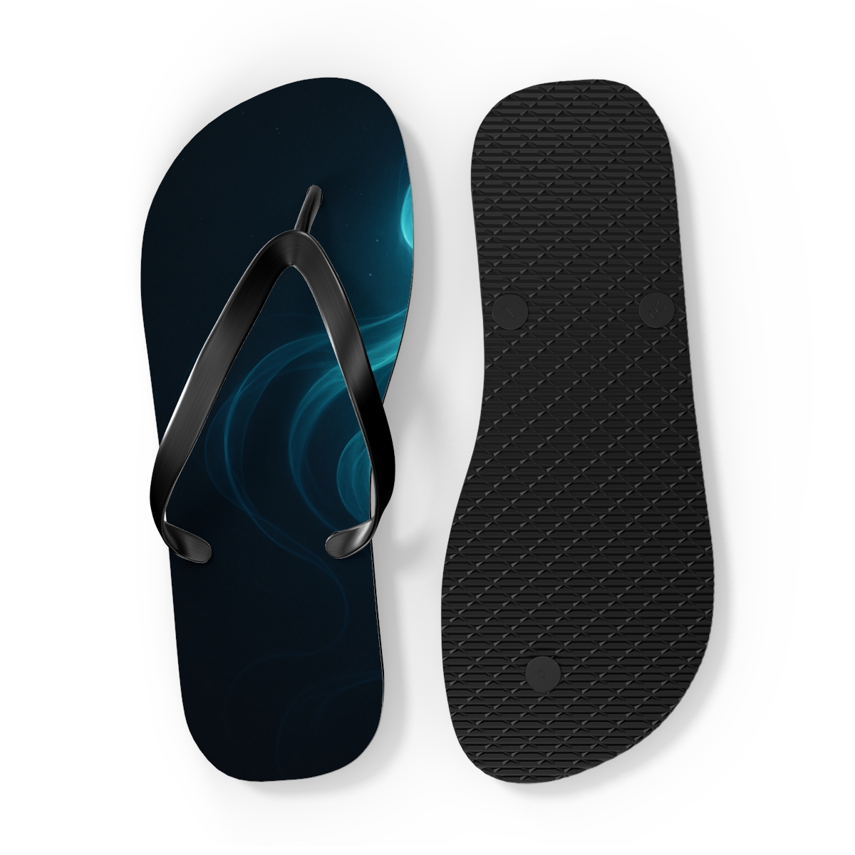 Luminescent Drift Of The Jellyfish trendy printed flip flops