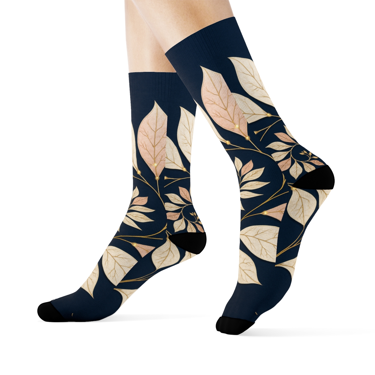 Orchid Vein Helix Map personalized cozy socks