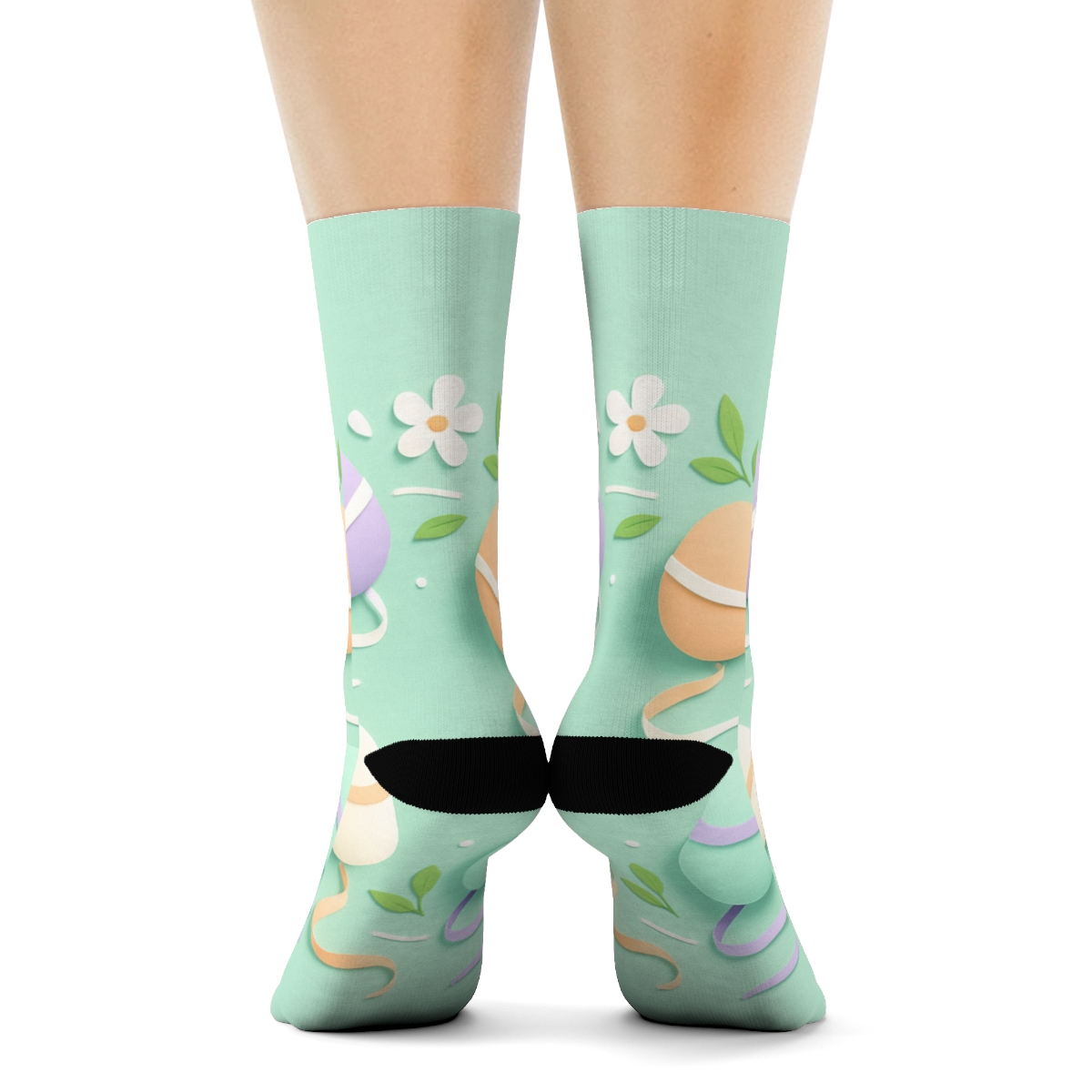 Spring Ribbon Egg Orbit trendy colorful socks