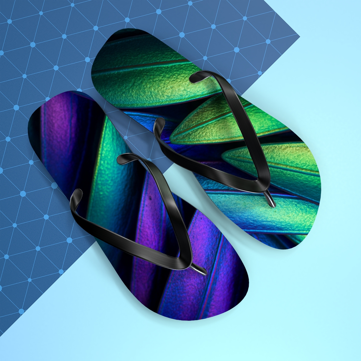 Prismatic Beetle Mirage soft sole flip flops