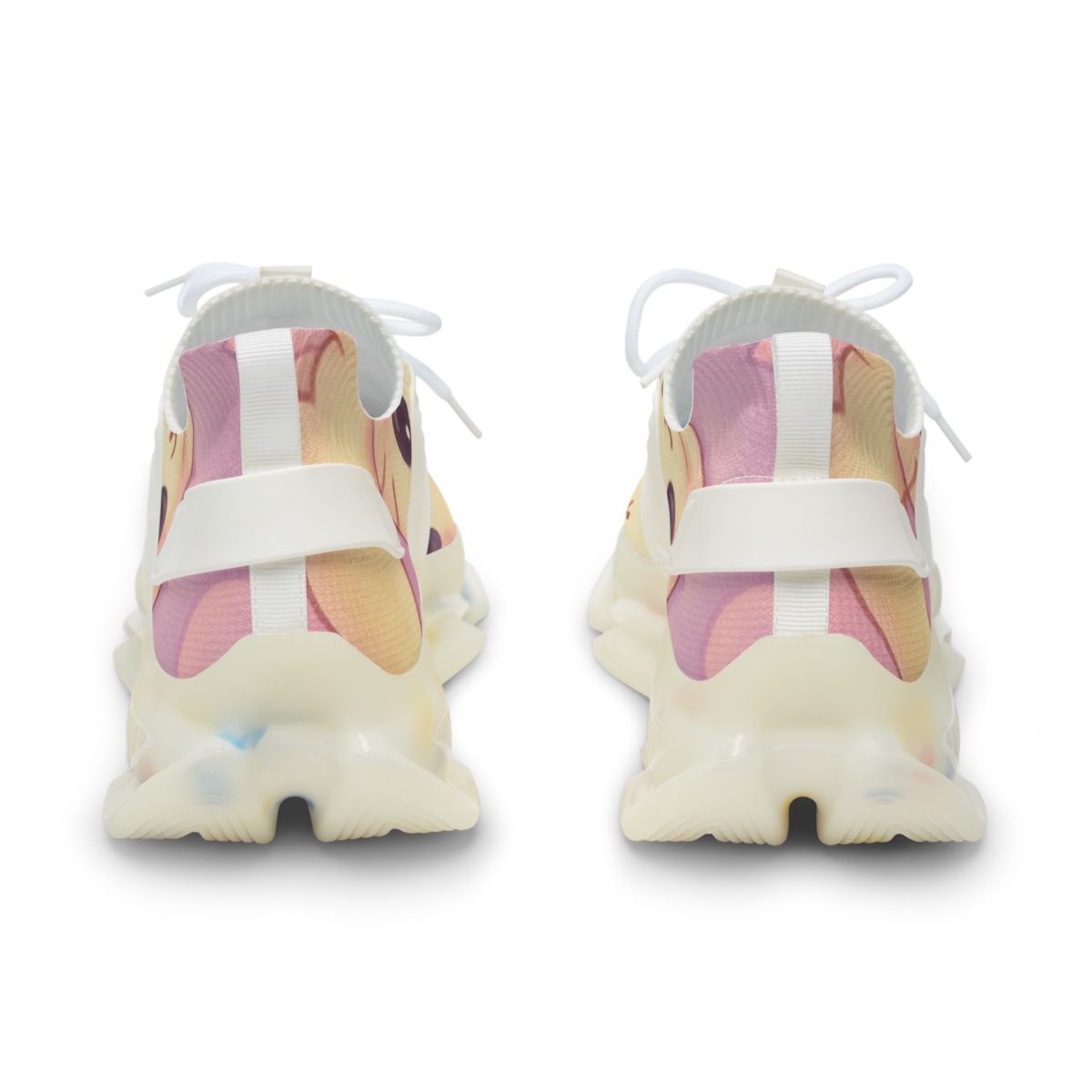 Cotton Candy Moon Kittens unique printed sneakers