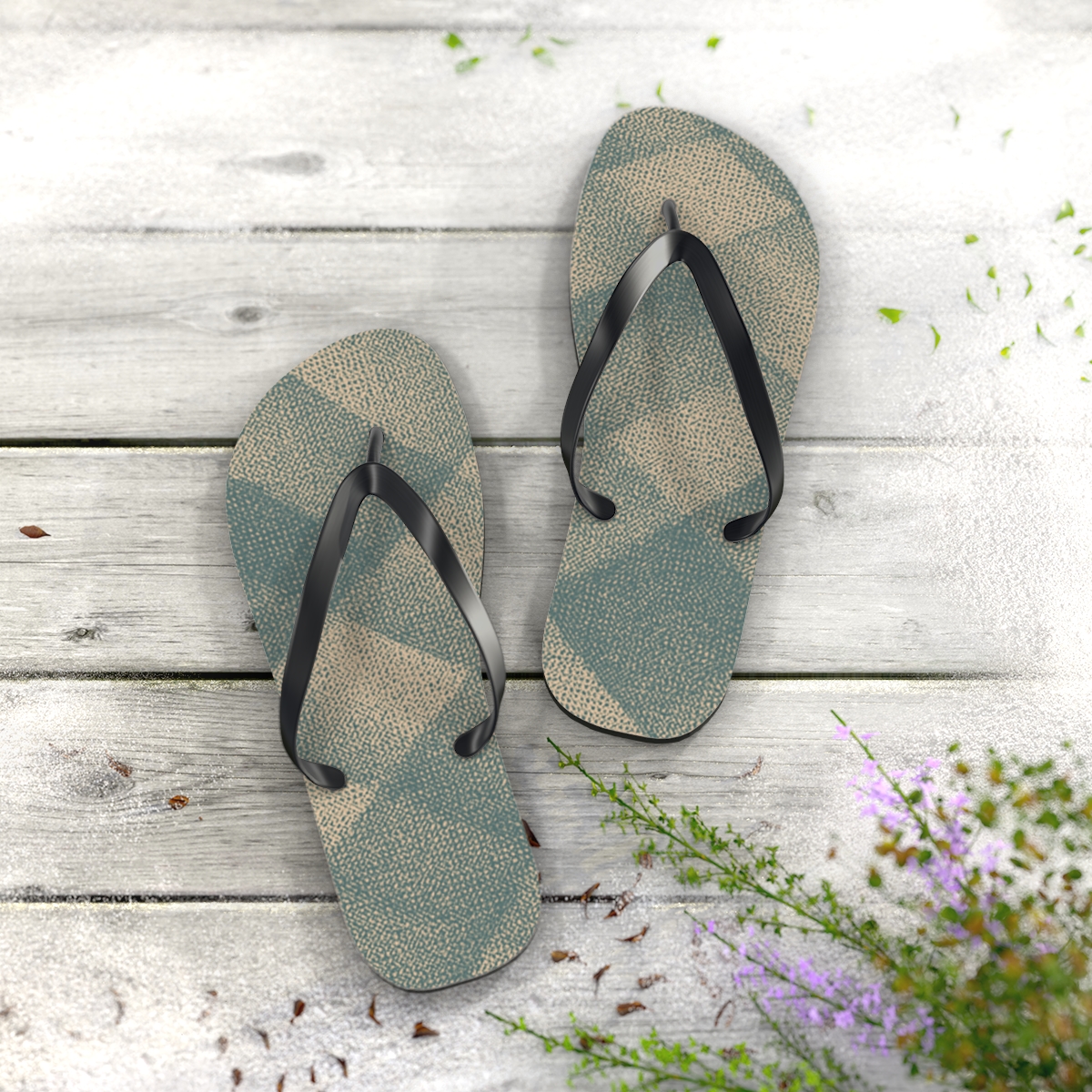 Woven Breeze Pattern Flip Flops