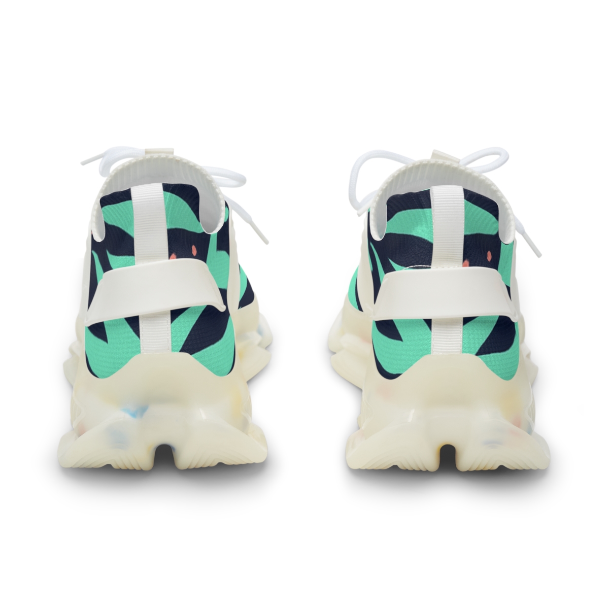 Orchid Fractal Stripe Bloom unique printed sneakers