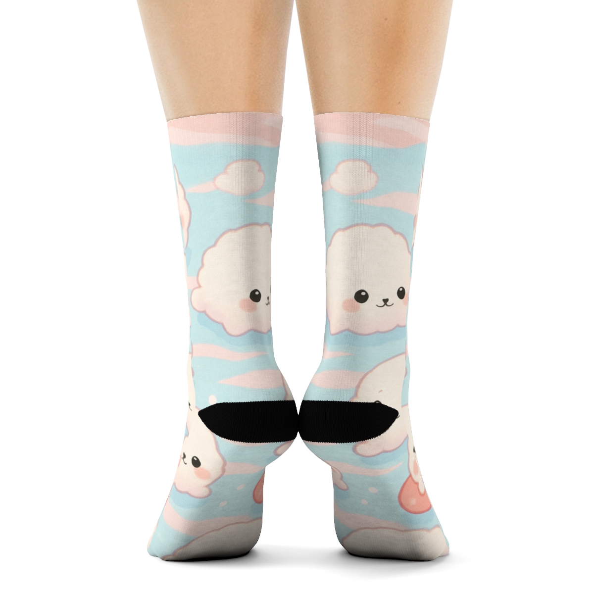 Cotton Candy Seal Floats trendy colorful socks