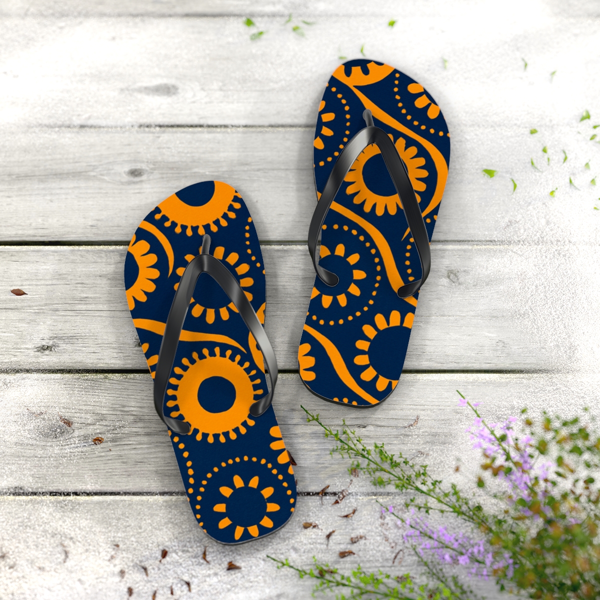 Marigold Circuit Array comfortable casual flip flops