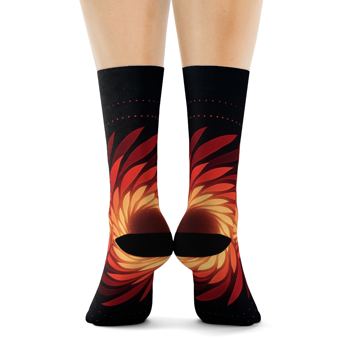 Rose Halo Spiral warm winter socks