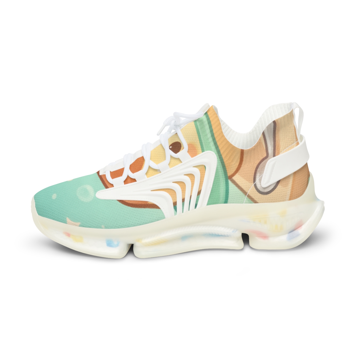 Pastel Planet Pudding Pals personalized athletic sneakers