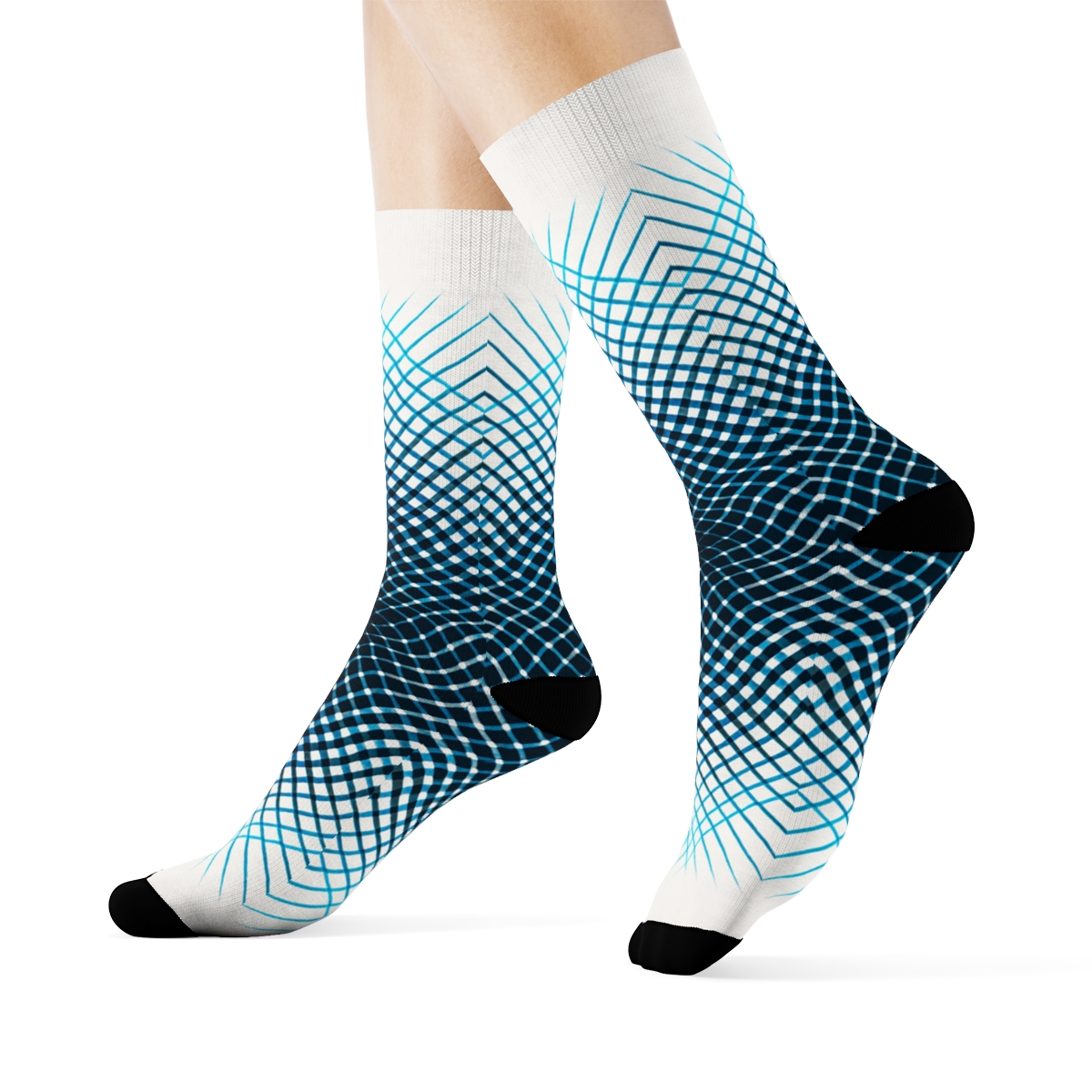Moire Orbit Overprint custom socks