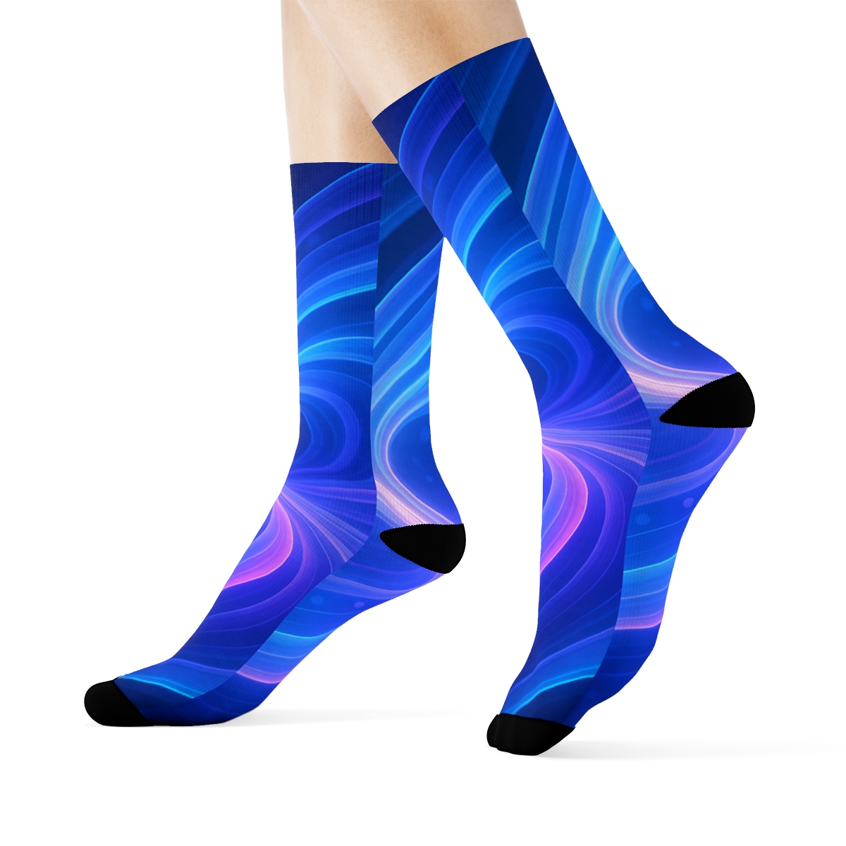 Pulse Trails Of The Electric Jellyfish custom socks