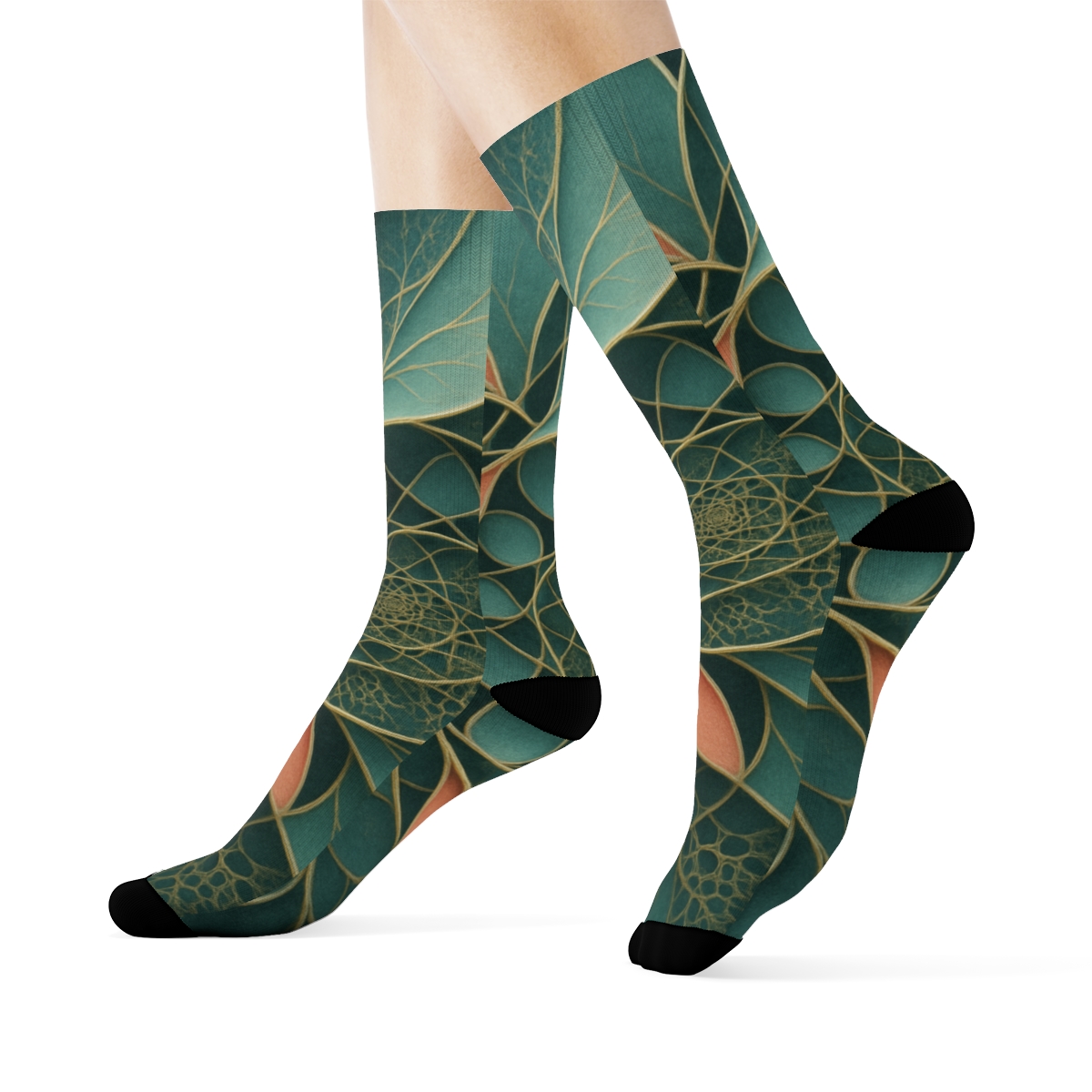 Petal Spiral Lattice designer logo socks