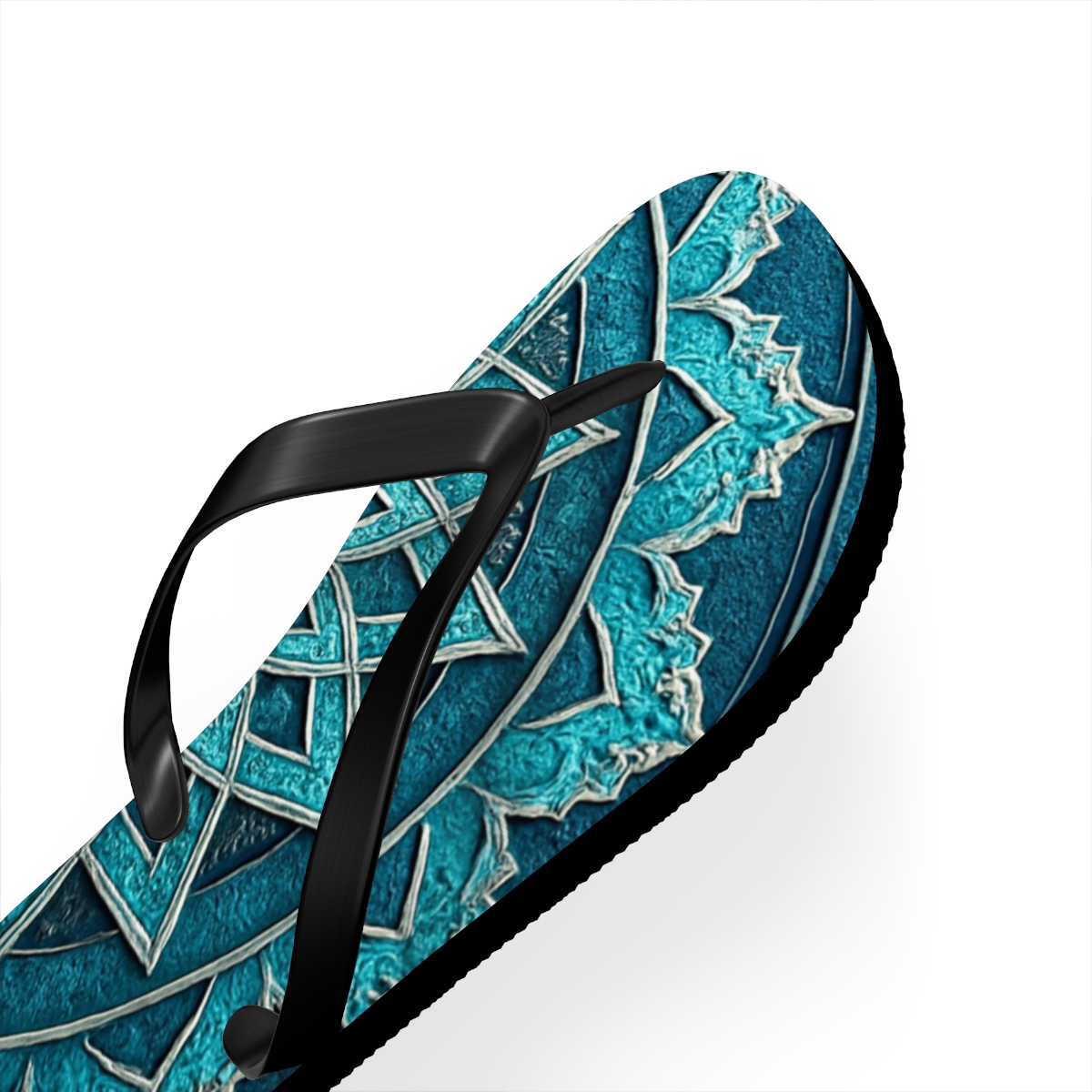 Luminous Mandala Wave Flip Flops