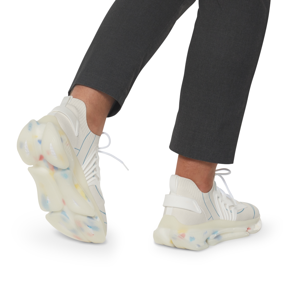 Ice Blue Orbitline Mandala premium sport sneakers