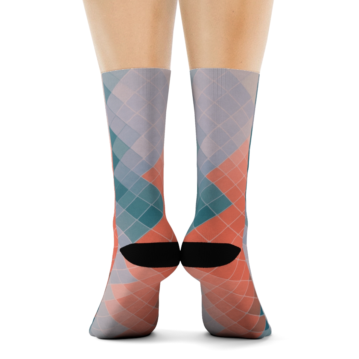 Prismatic Grid Cascade trendy colorful socks