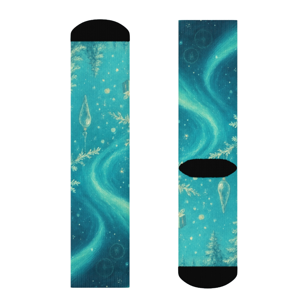 Frosted New Year Aurora unique printed socks