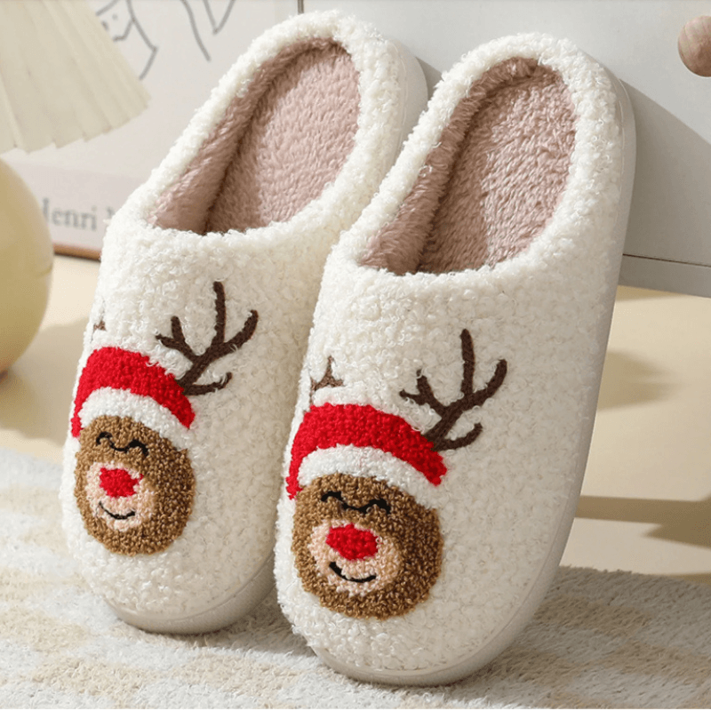 Festive Holiday Slide Slippers