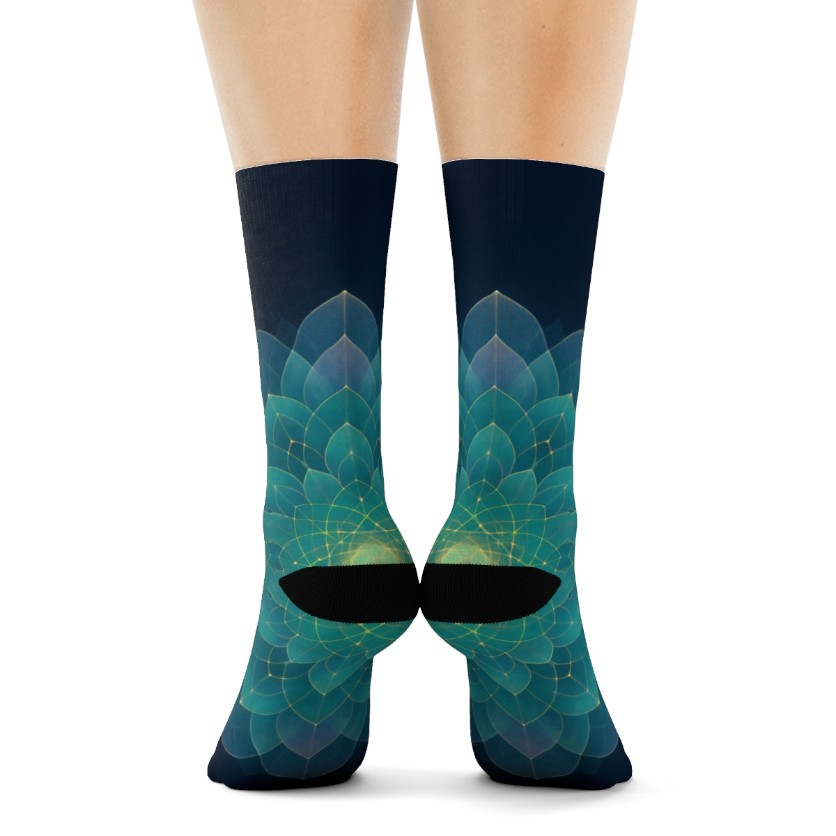 Radial Prism Petal Lattice unique printed socks