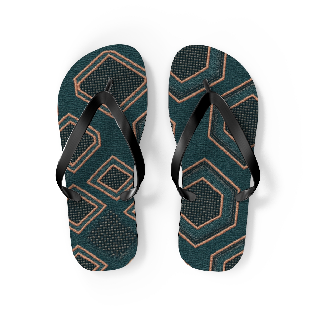 Hypnotic Wave Pattern Flip Flops