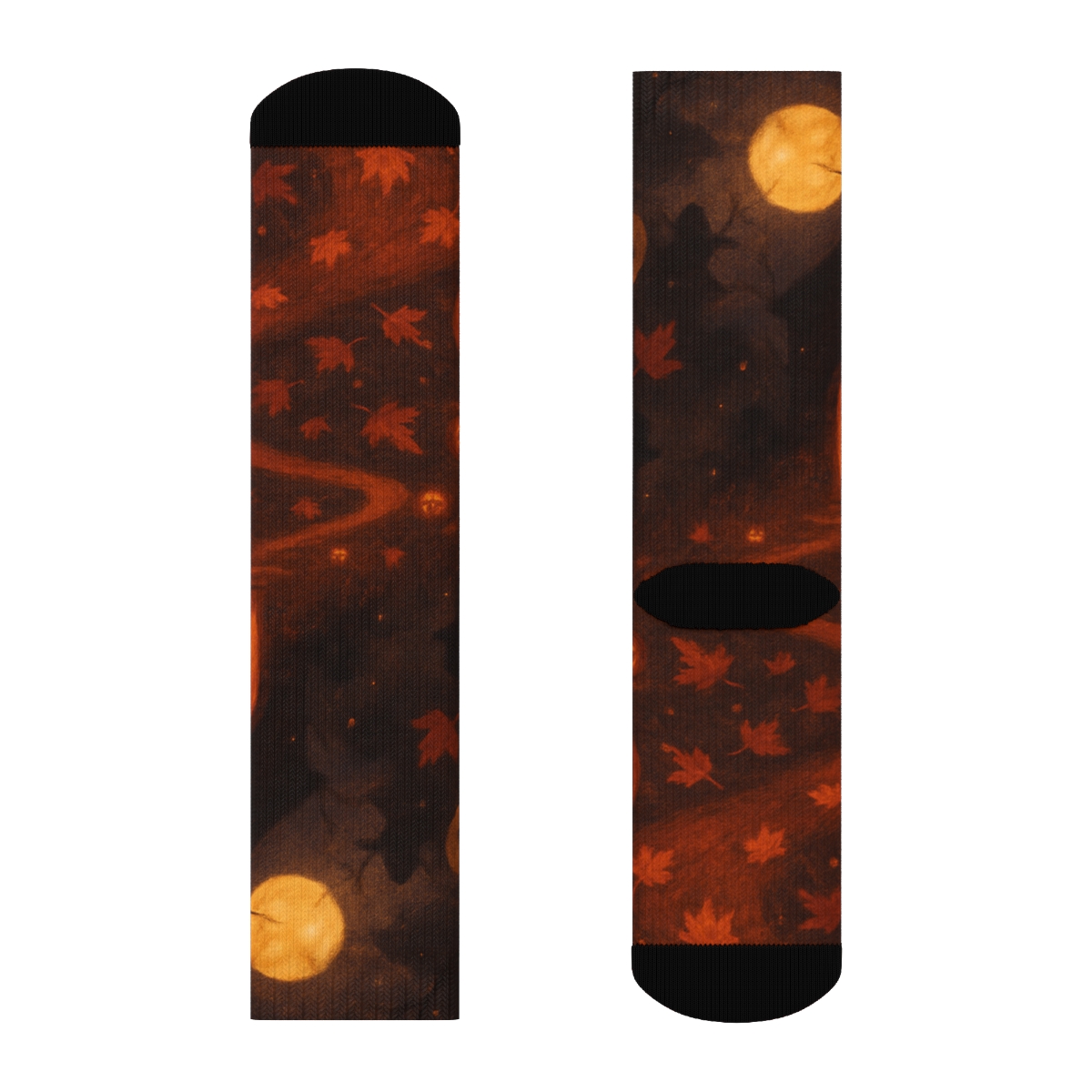 Lantern Lit Autumn Masquerade personalized cozy socks