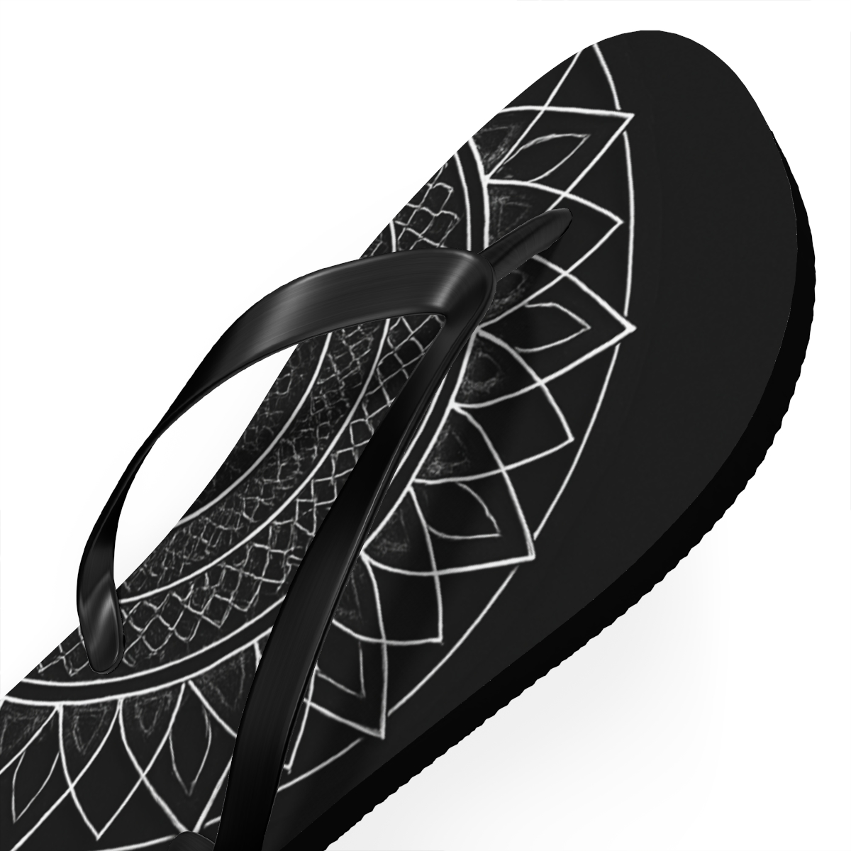Obsidian Lattice Halo colorful rubber flip flops