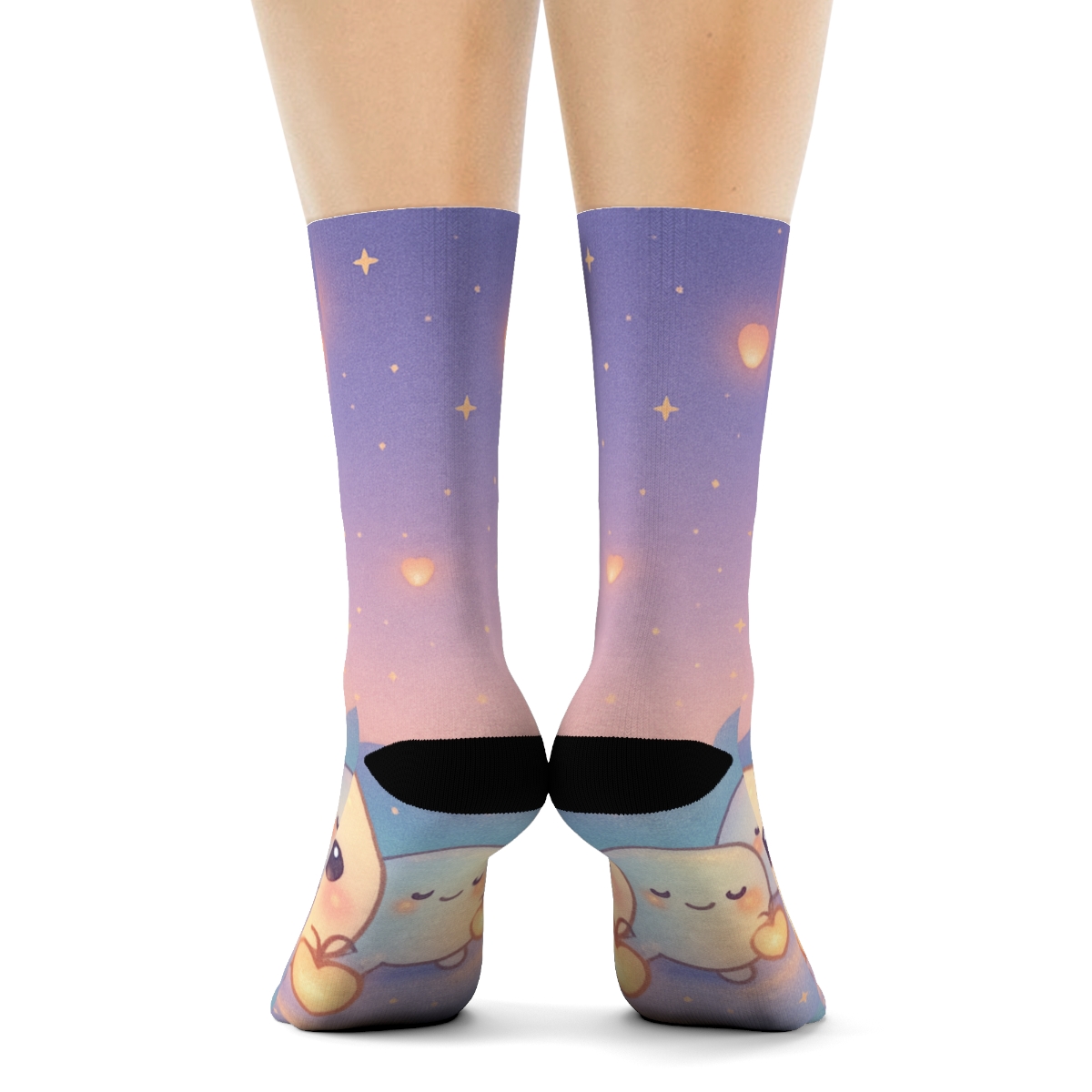Cosmic Mochi Lantern Parade unique printed socks