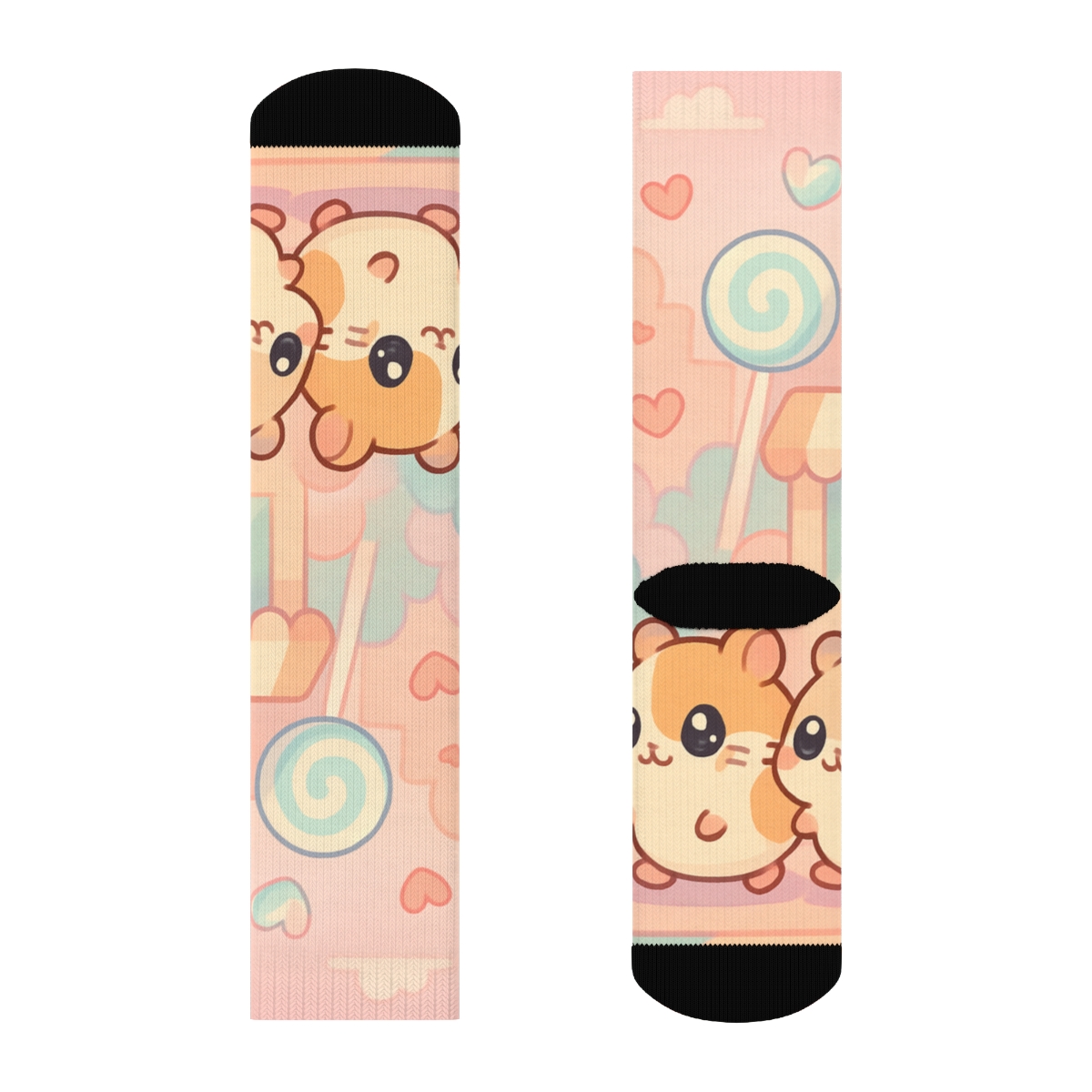 Cotton Candy Hamster Parade comfortable cotton socks
