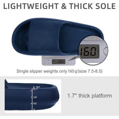 Comfy Cushioned Thick Sole Slides – All Day Support-Cloud Cushion Slides