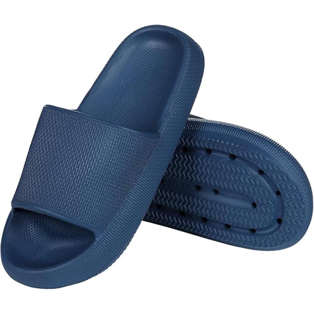 Comfy Cushioned Thick Sole Slides – All Day Support-Cloud Cushion Slides