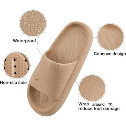 Comfy Cushioned Thick Sole Slides – All Day Support-Cloud Cushion Slides
