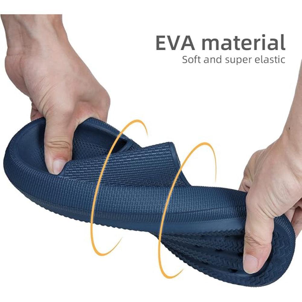 Comfy Cushioned Thick Sole Slides – All Day Support-Cloud Cushion Slides