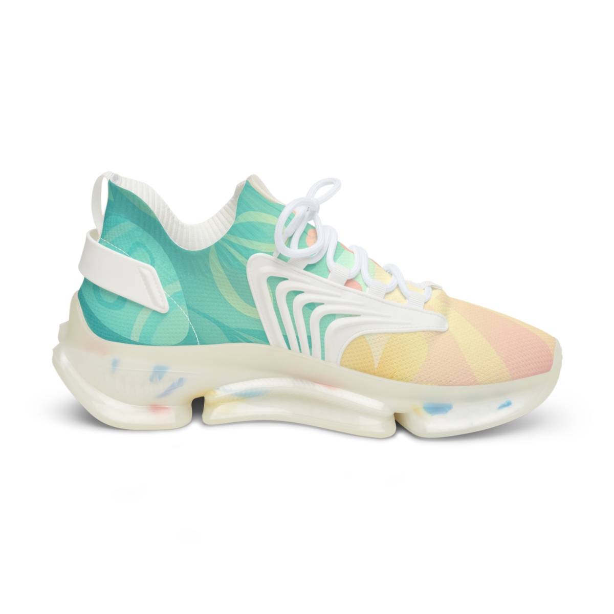 Easter Dawn Ribbon Meadow unique printed sneakers