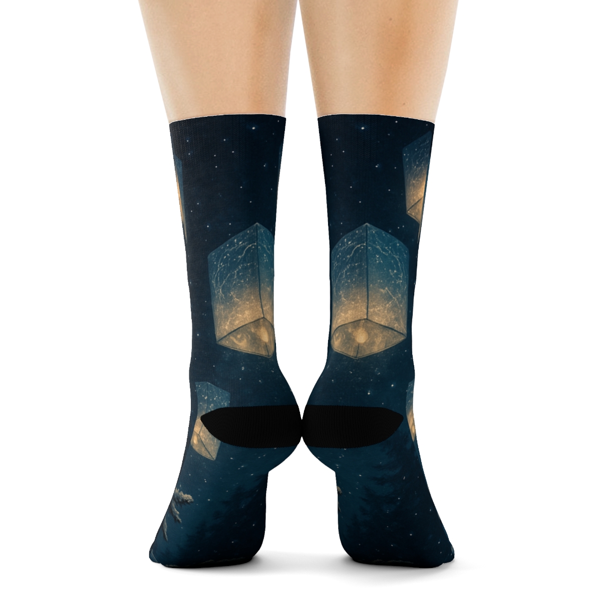 Winter Solstice Aurora Lanterns sports performance socks