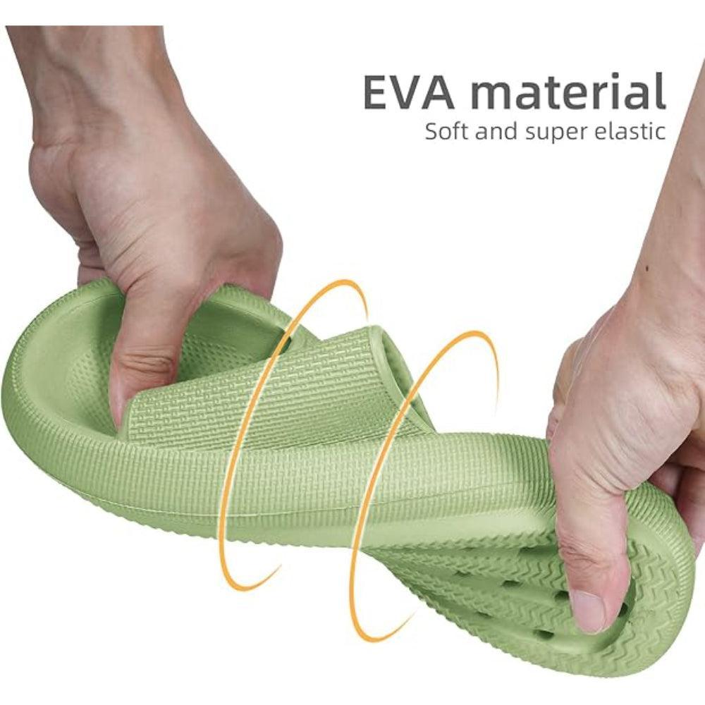 Comfy Cushioned Thick Sole Slides – All Day Support-Cloud Cushion Slides