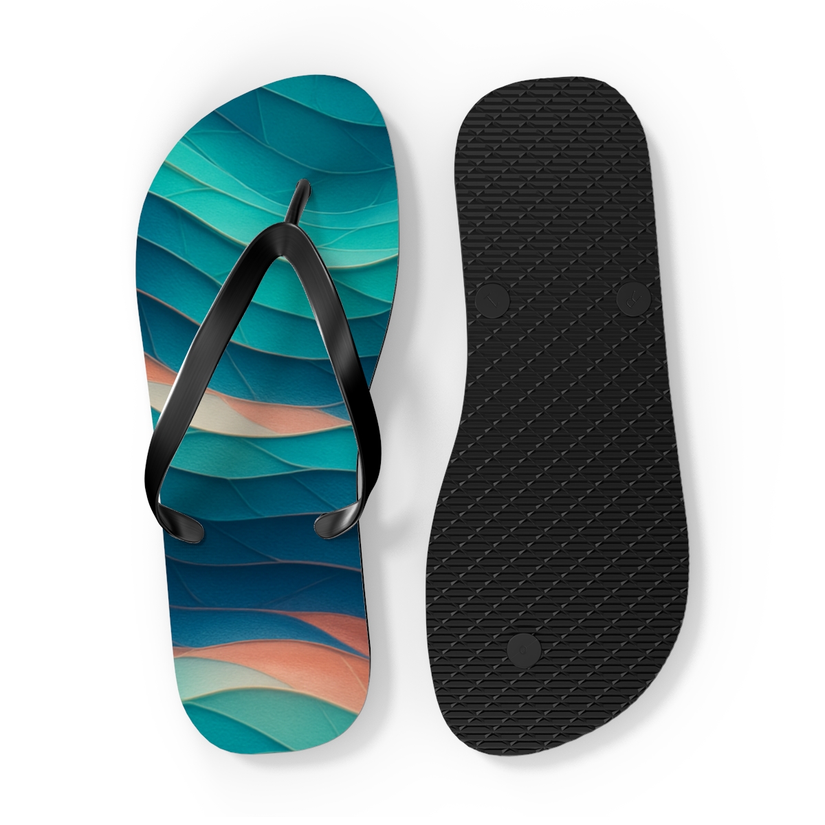 Cuttlefish Chromatic Code personalized beach flip flops