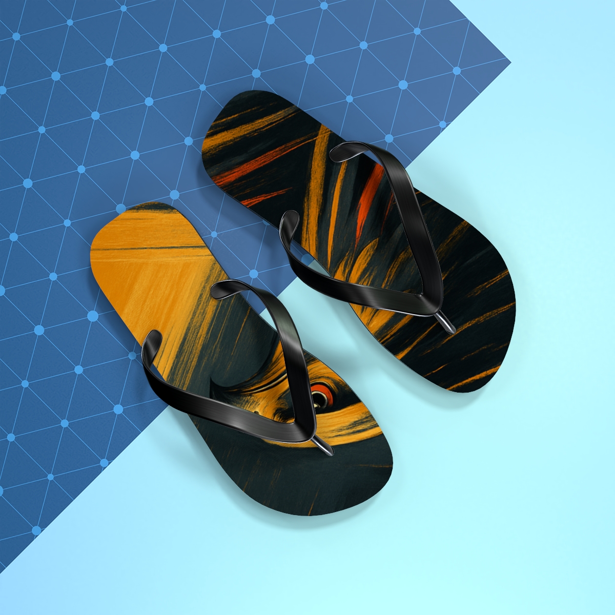 Golden Glide Flip Flops