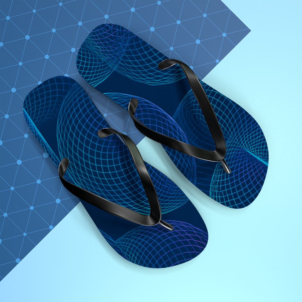 Moire Orbit Interference Cloth trendy printed flip flops