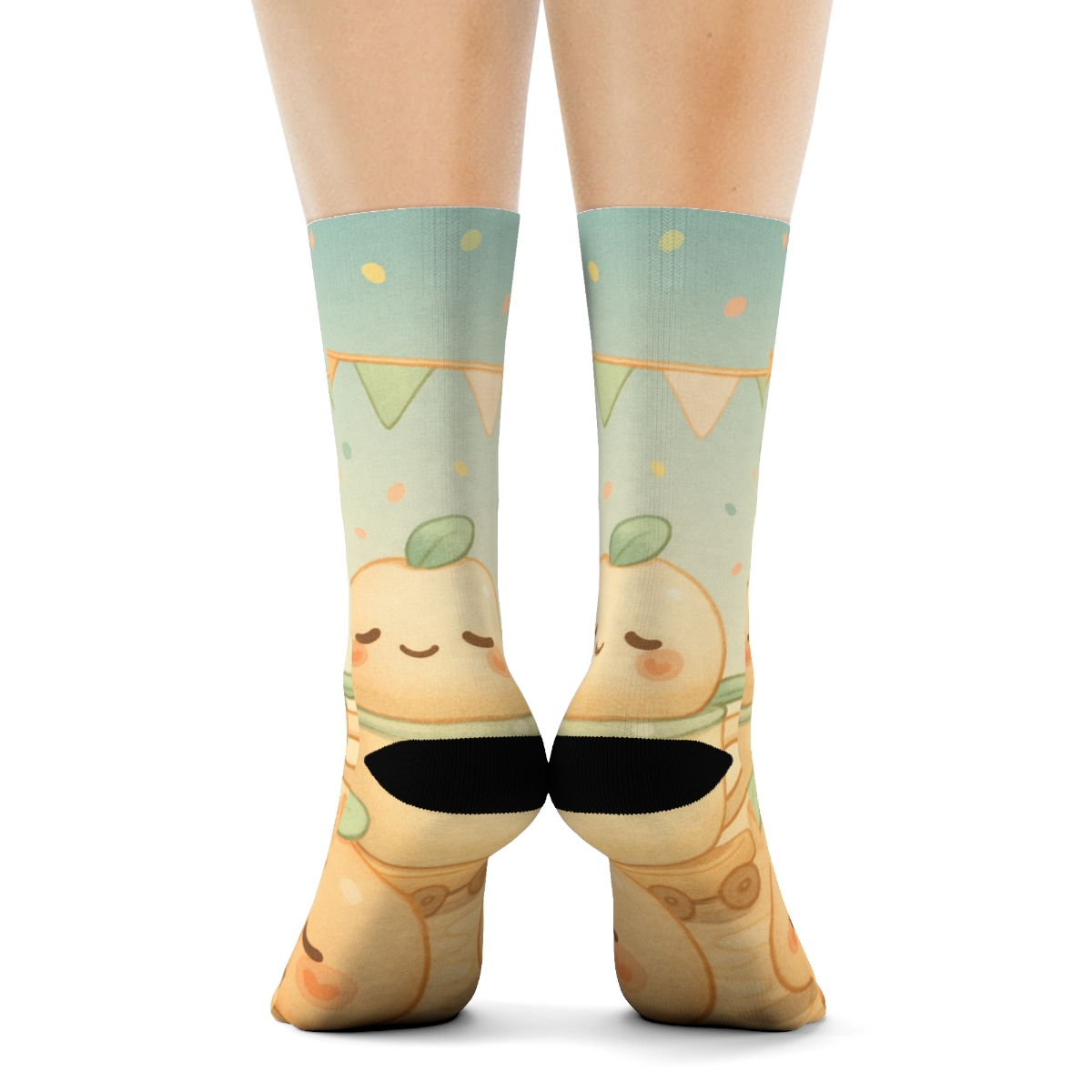 Peach Mochi Parade sports performance socks