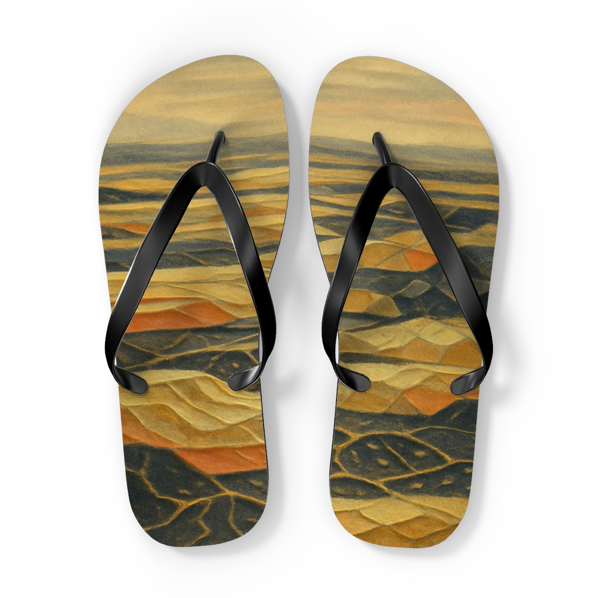 Strata Veil Mosaic personalized beach flip flops