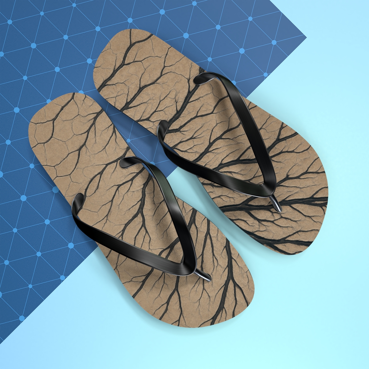 Fractal Basin Lattice stylish summer flip flops