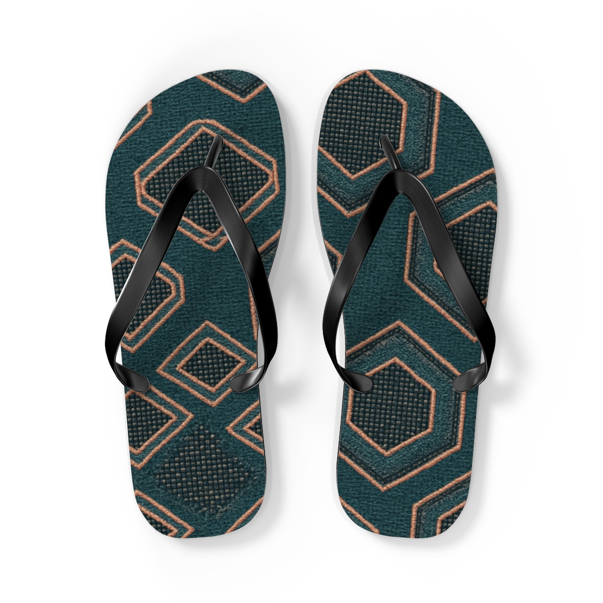 Hypnotic Wave Pattern Flip Flops