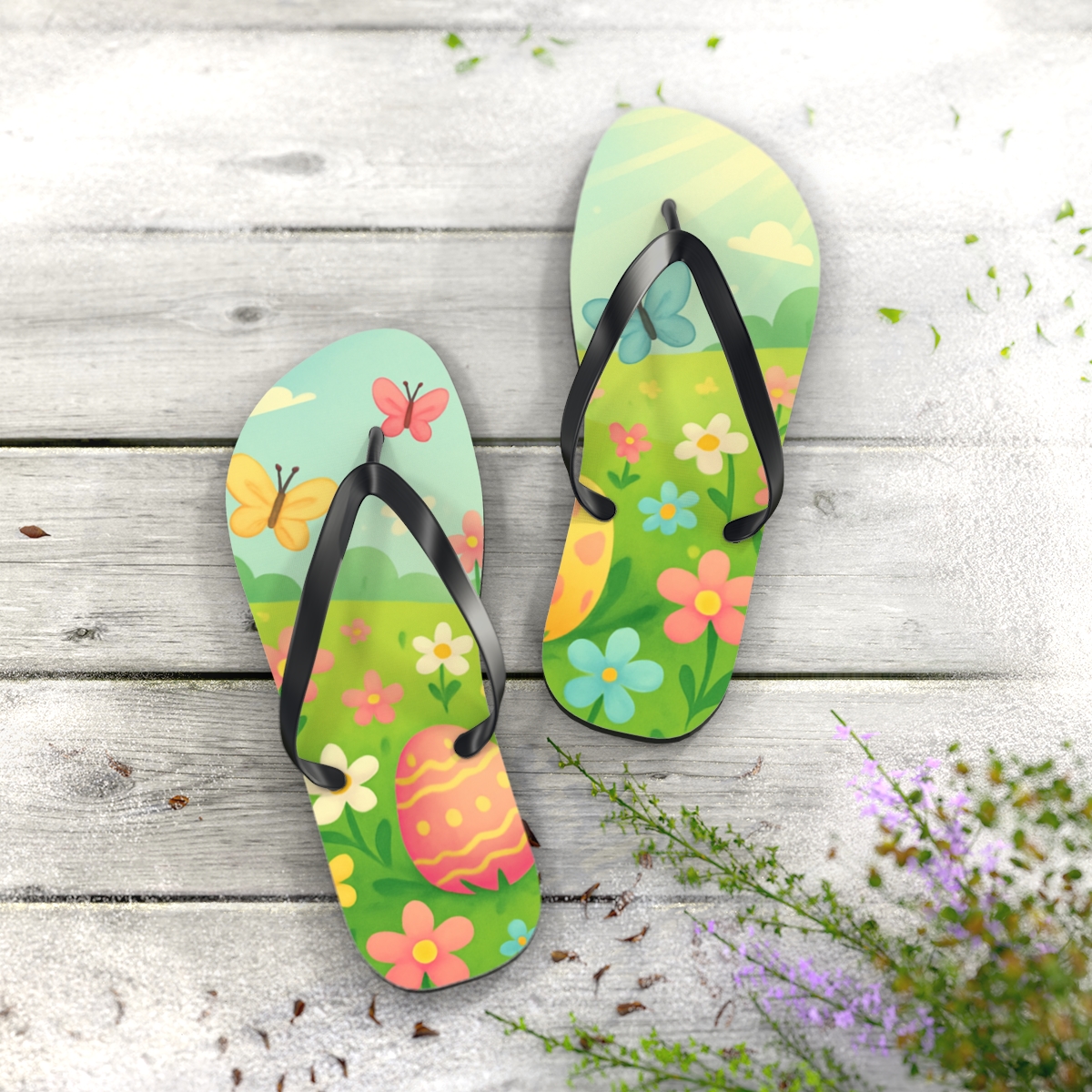Spring Egg Meadow Dance stylish summer flip flops