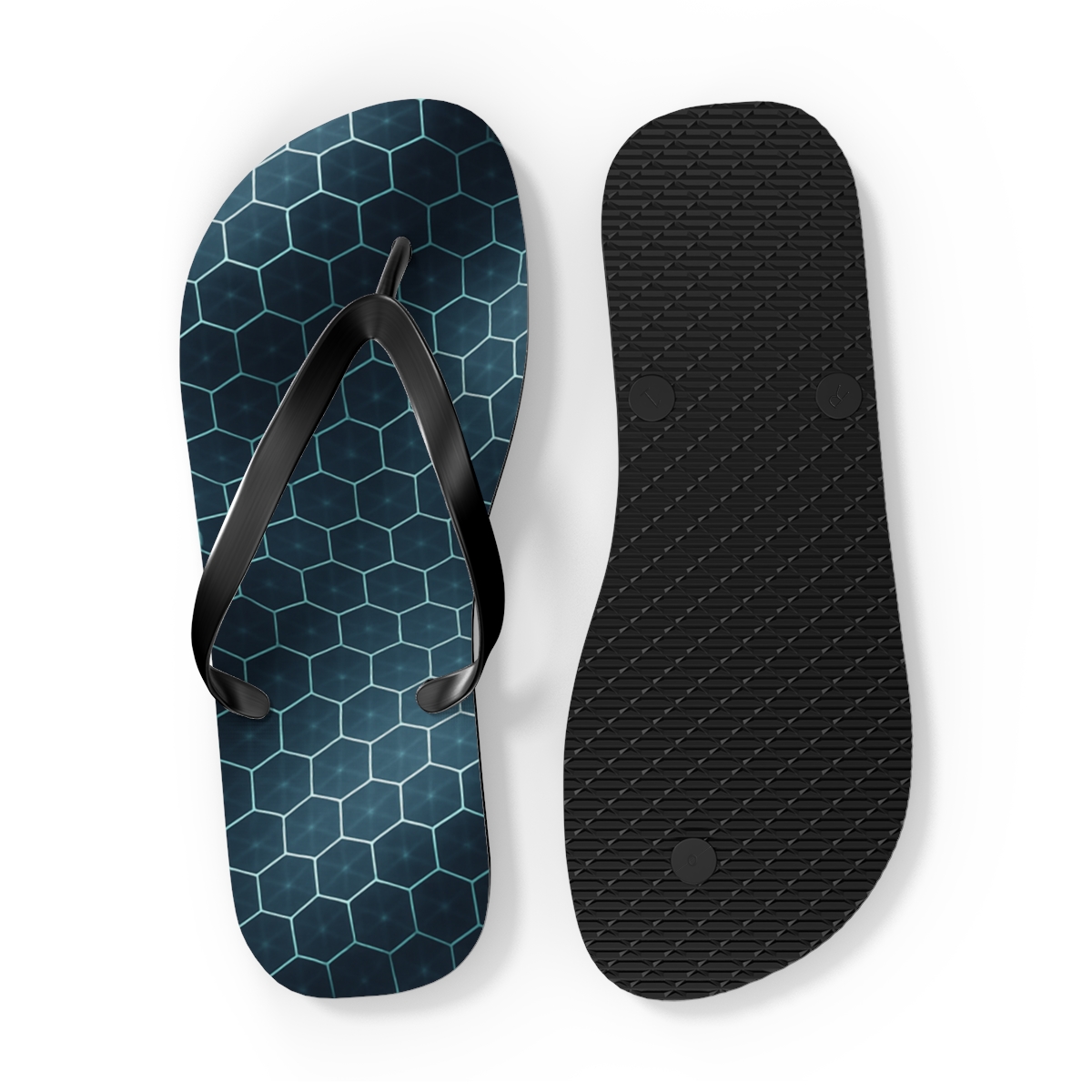 Stellar Hex Wave Lattice trendy printed flip flops